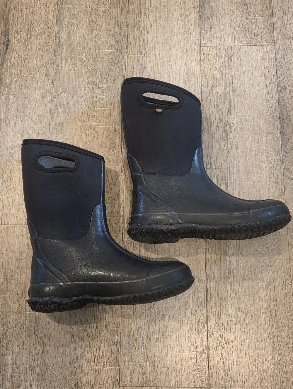 Bogs Youth Sz 6 Black Waterproof Insulated Rain Snow Boots Classic High